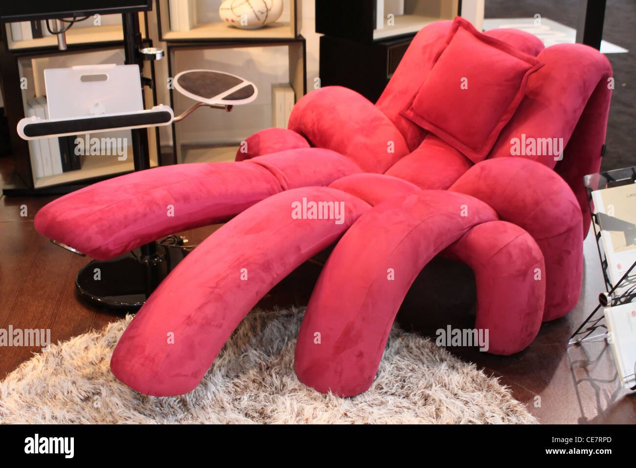 Poulpe rose chaise confortable Banque D'Images