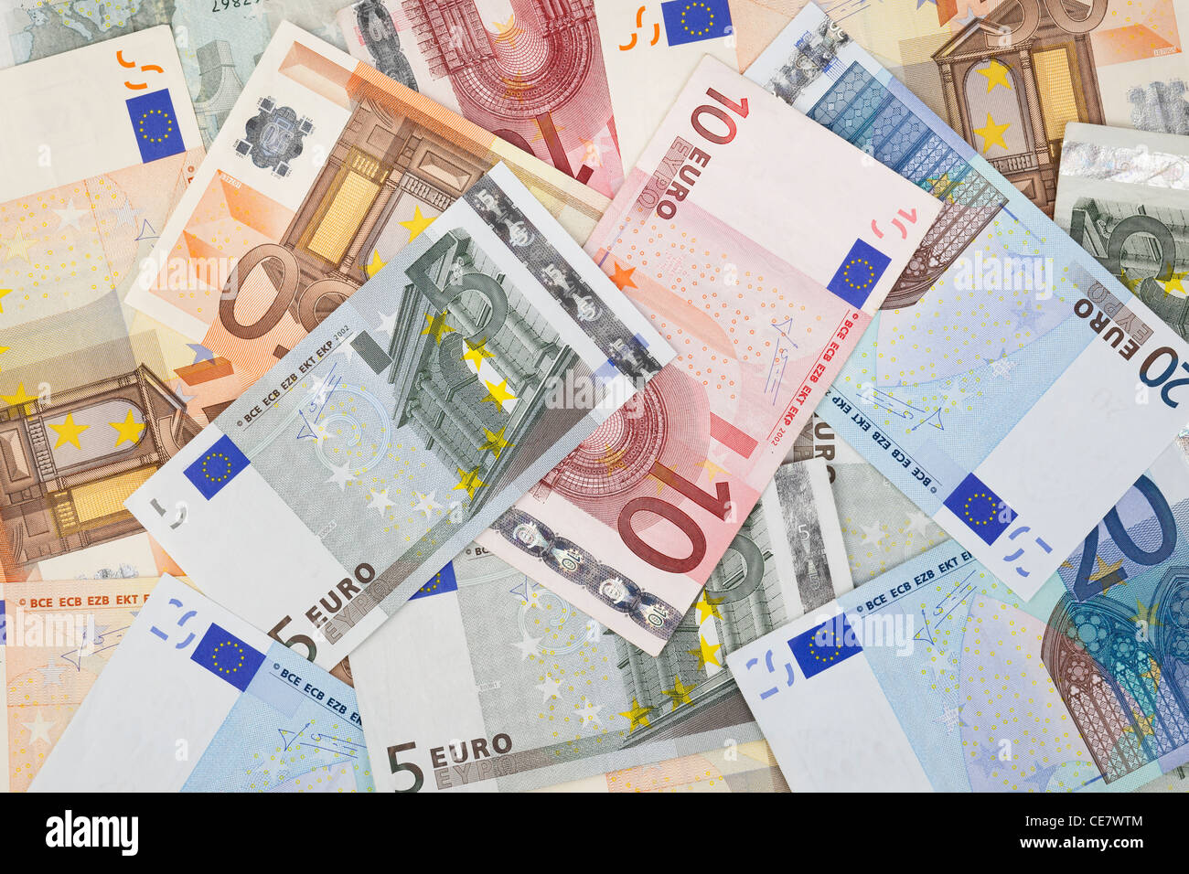 Billets en euros Banque D'Images