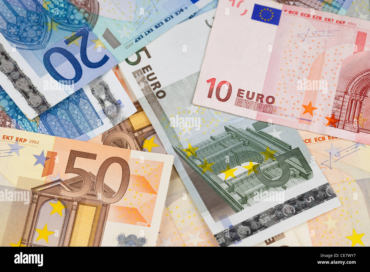 Billets en euros Banque D'Images