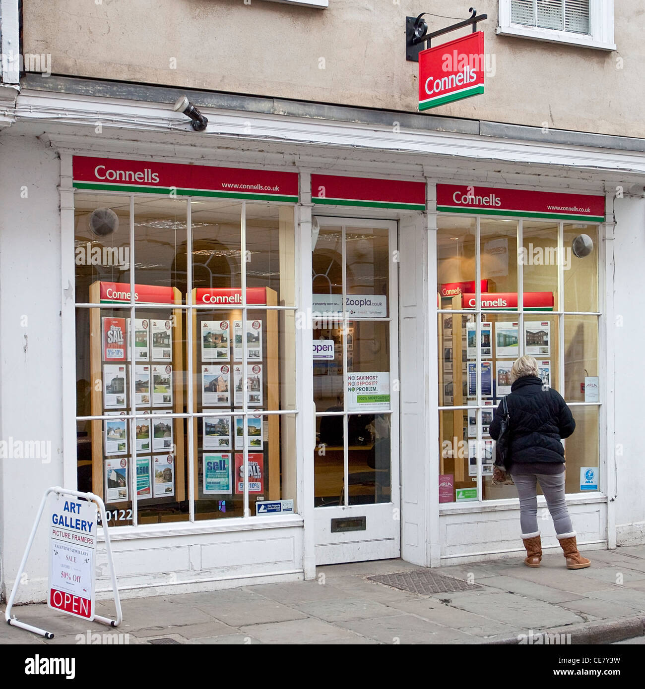 Connells Estate Agents laissant Canterbury UK Ventes Immobilier Ventes Maison Banque D'Images