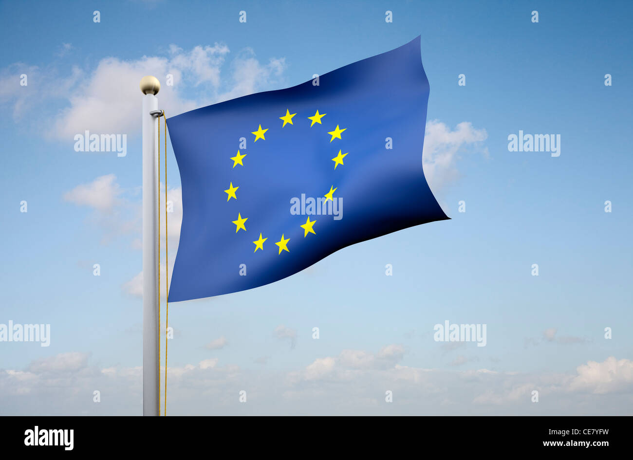 Le drapeau de l'Union européenne Banque D'Images
