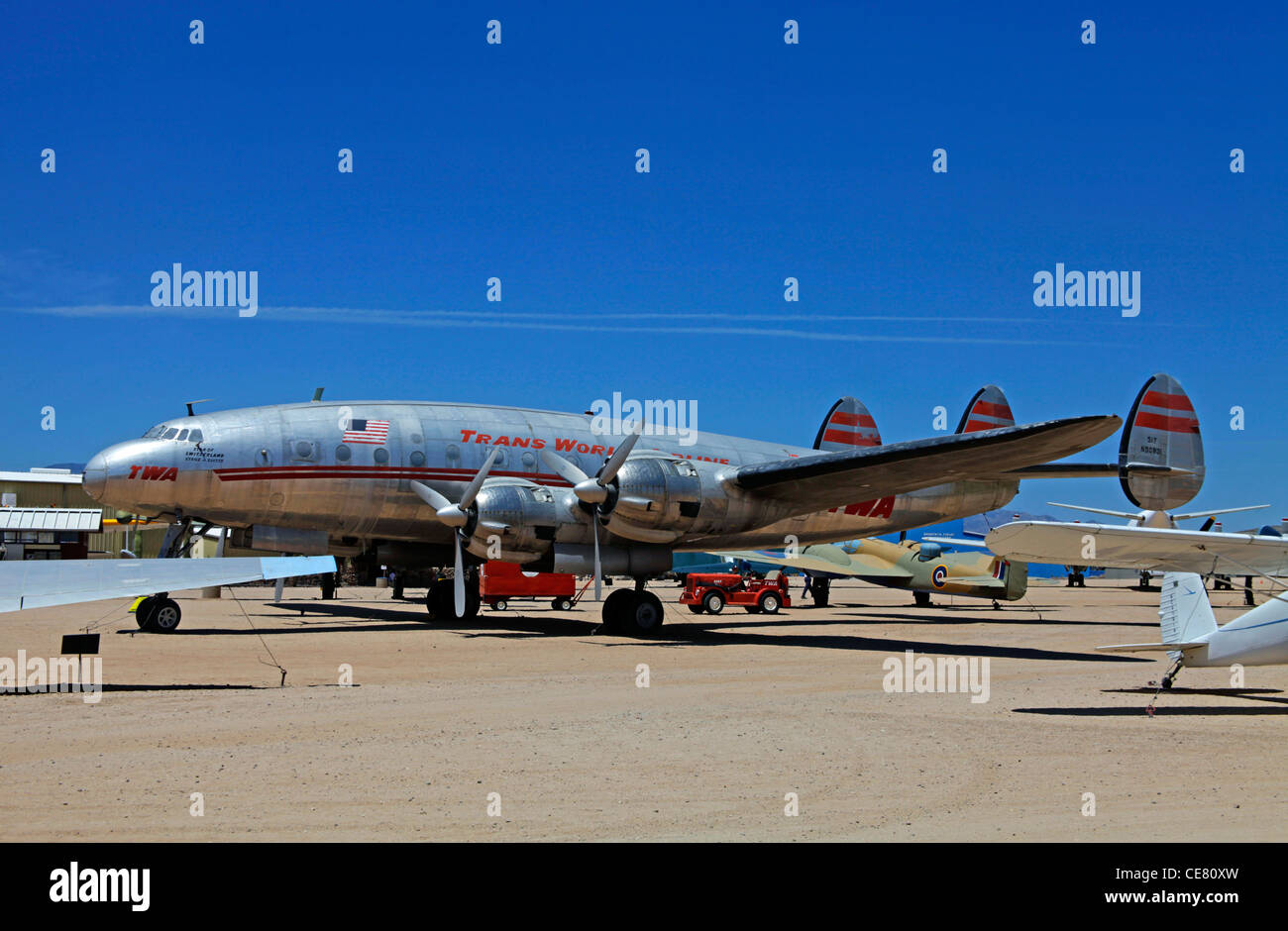 Une Trans World Airlines L-1049 Constellation au Pima Air Museum Banque D'Images