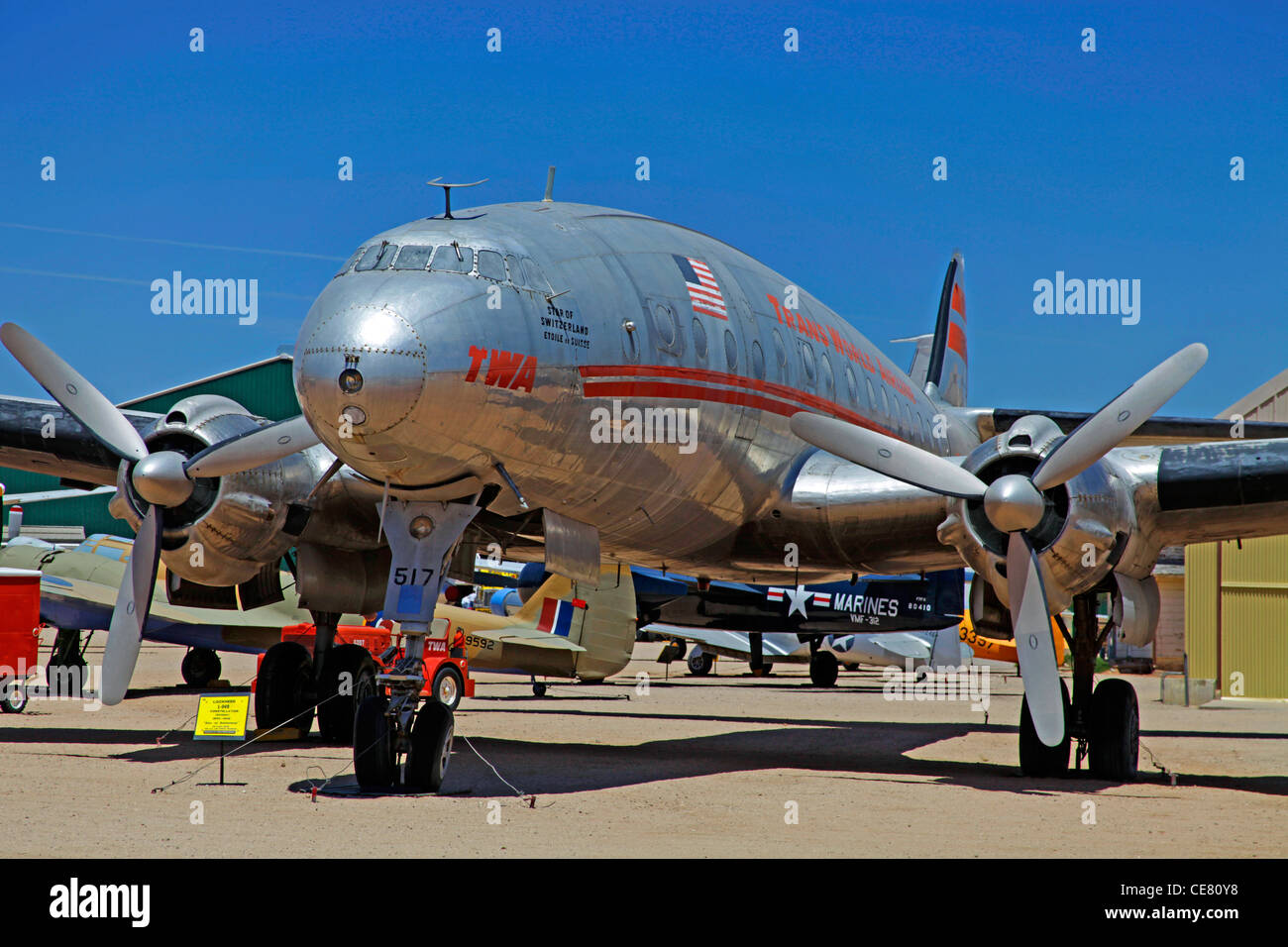 Une Trans World Airlines L-1049 Constellation au Pima Air Museum Banque D'Images