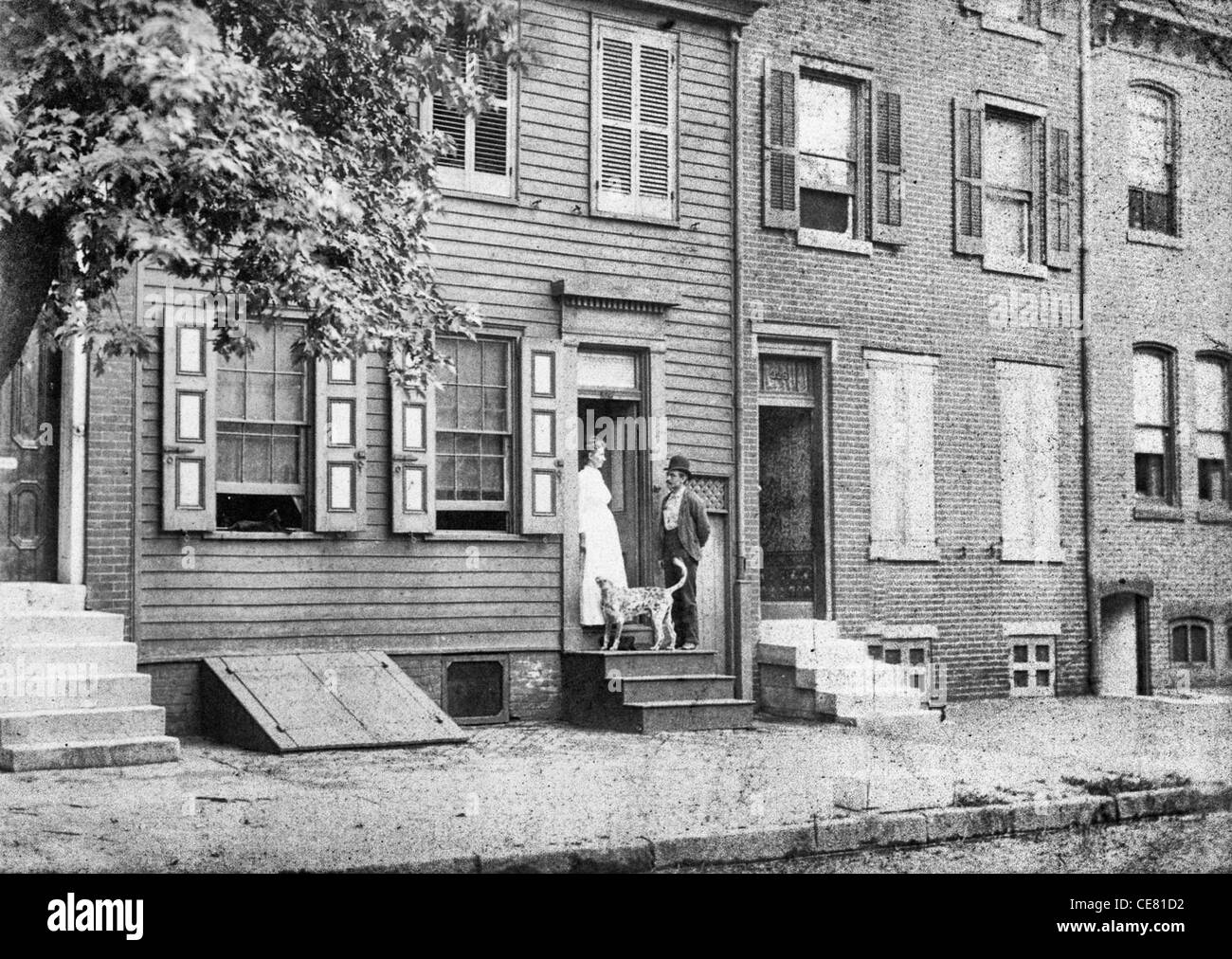 Résidence de Walt Whitman, Mickle Street, Camden, New Jersey, 1890 Banque D'Images