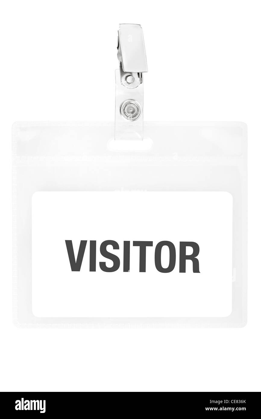 Badge visiteur Banque D'Images