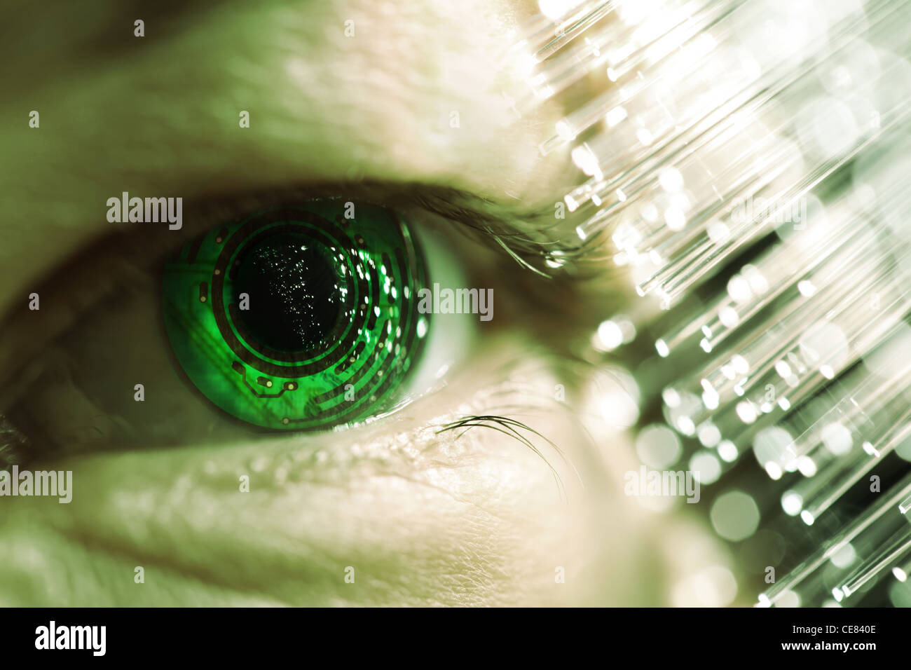 Eye et circuit électronique Banque D'Images