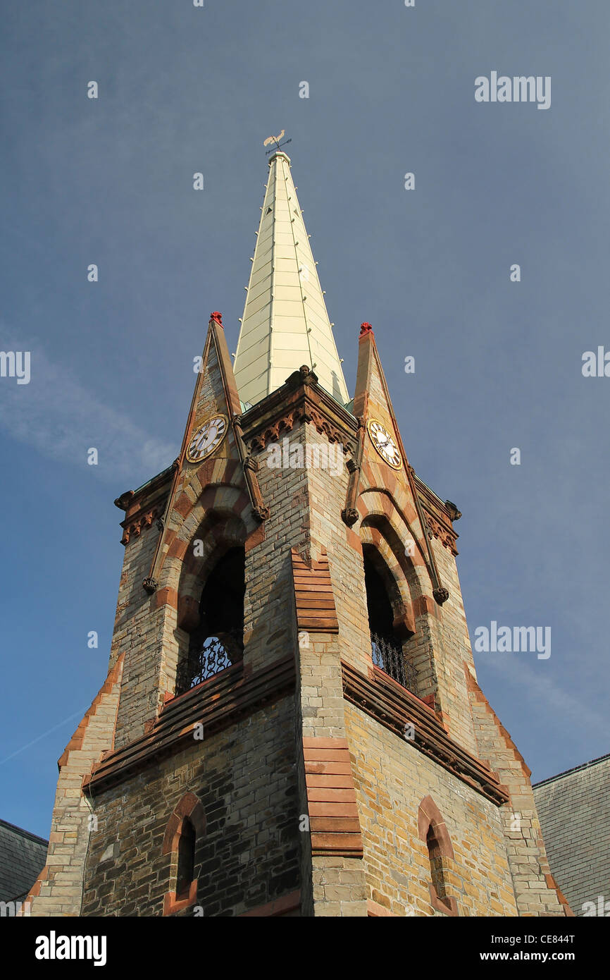Clocher de l'Église Réformée, premier quartier historique Stockade, Schenectady, New York Banque D'Images
