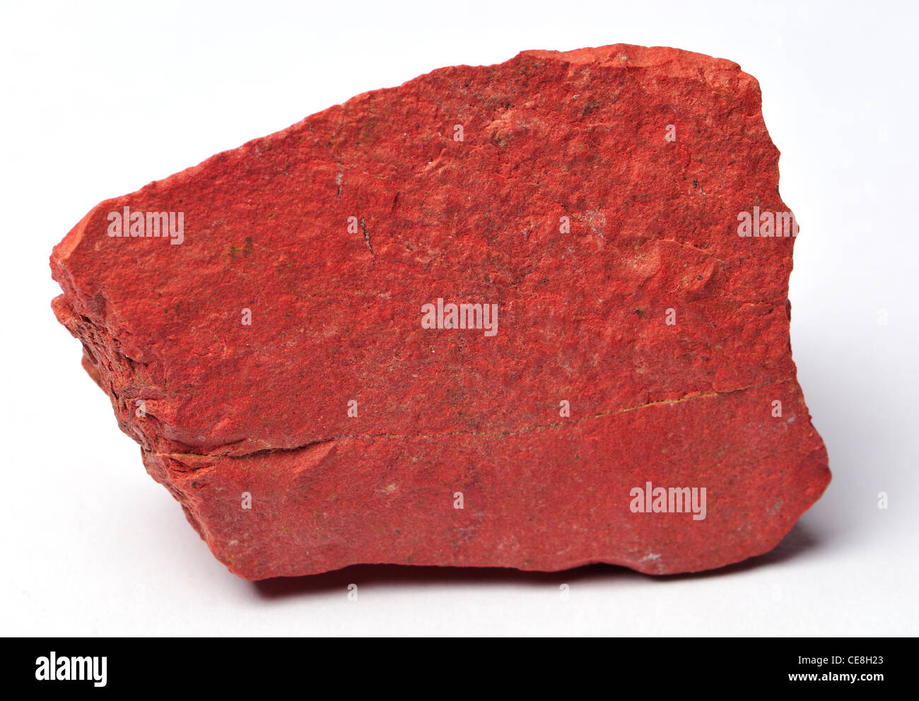 Jaspe rouge (en provenance d'Afrique du Sud) quartz cryptocristalline opaque Banque D'Images