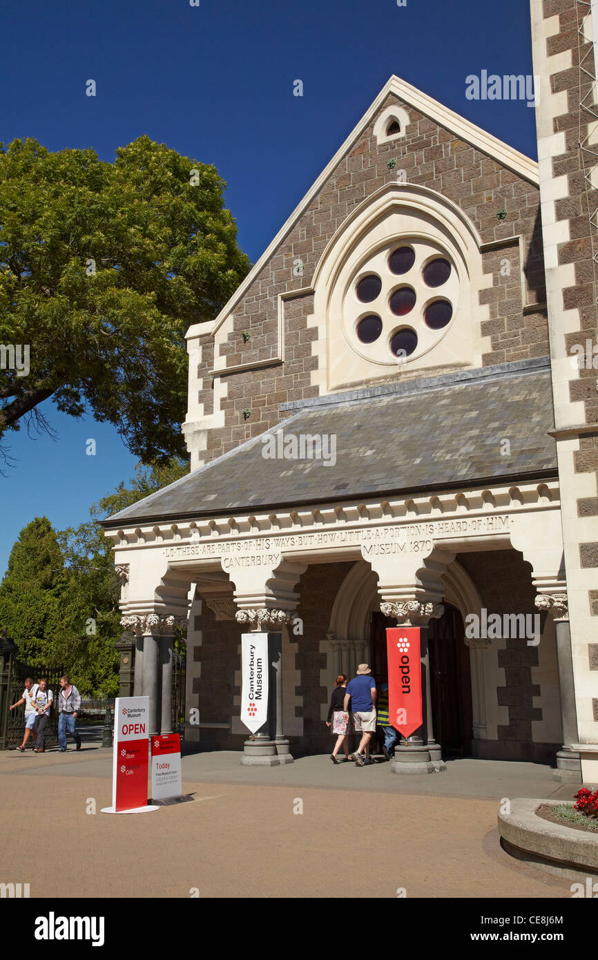 Musée historique de Canterbury, Christchurch, Canterbury, île du Sud, Nouvelle-Zélande Banque D'Images