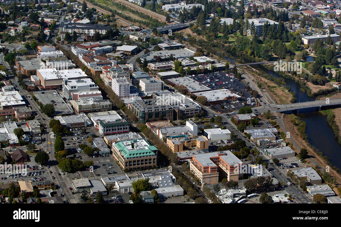 Photographie aérienne de Santa Cruz, Californie Banque D'Images