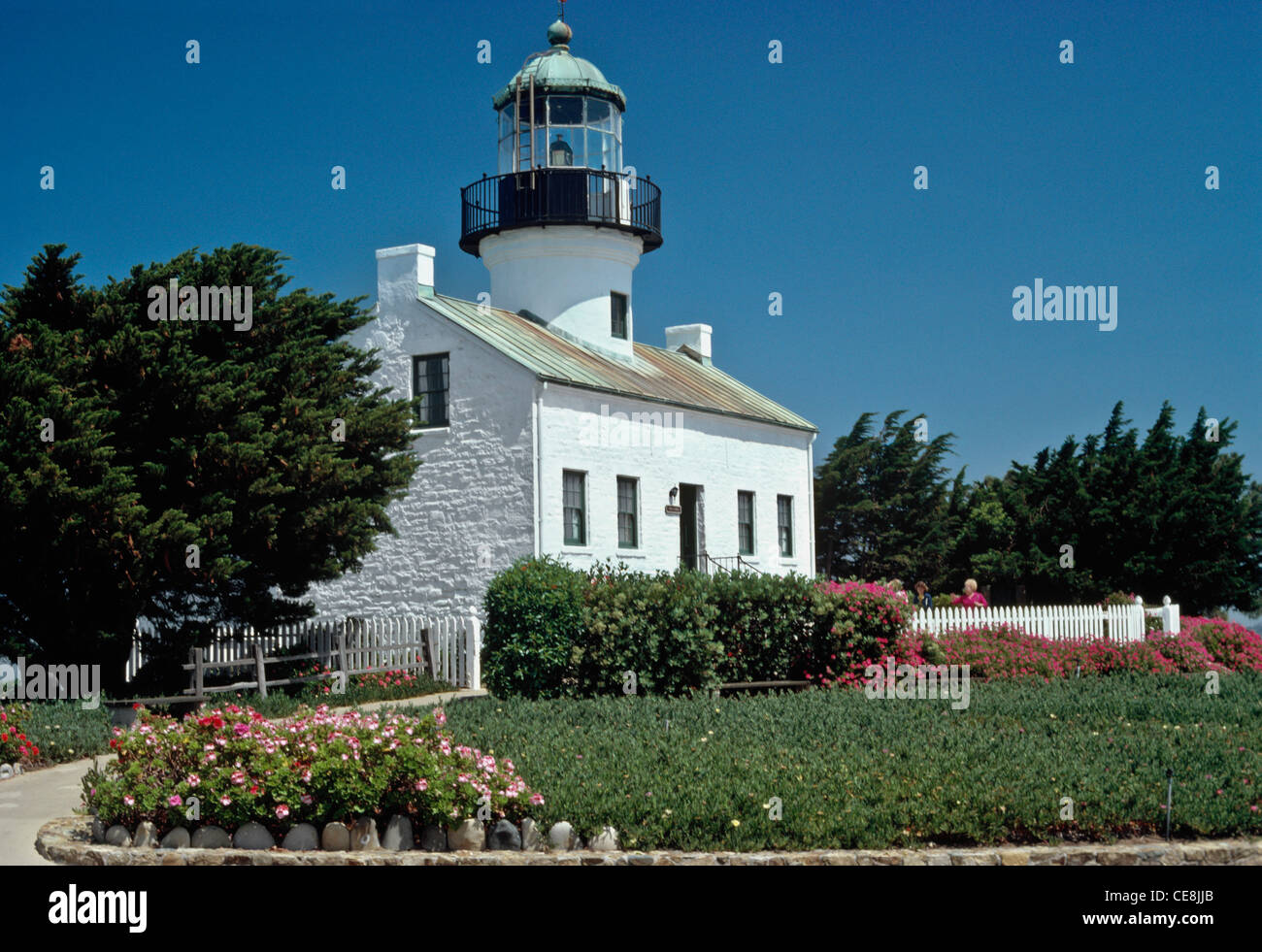 Cabrillo National Monument et vieux phare de Point Loma, San Diego, CA Banque D'Images