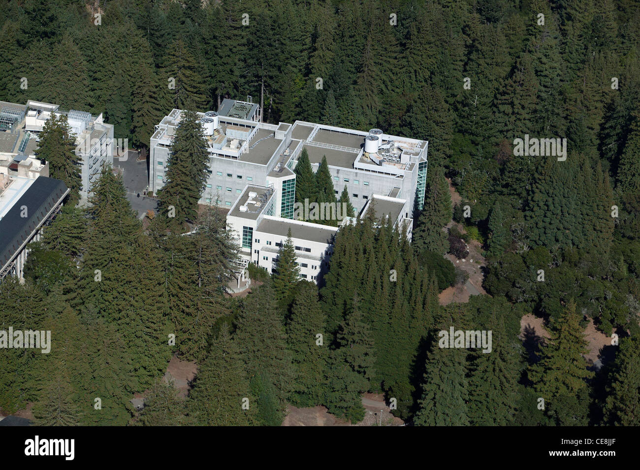 Photographie aérienne Université de Californie à Santa Cruz, UCSC, Californie Banque D'Images