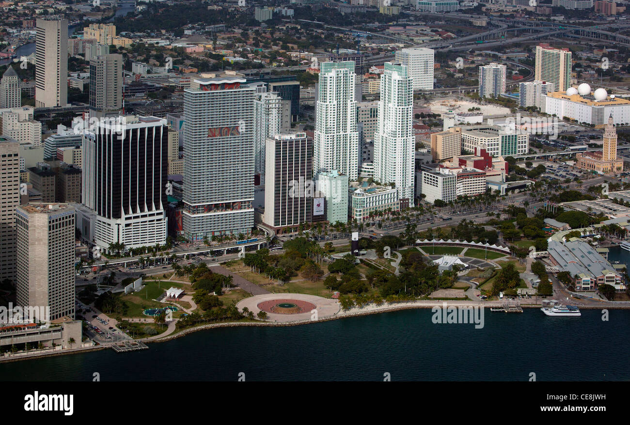 Photographie aérienne Miami, Floride Banque D'Images