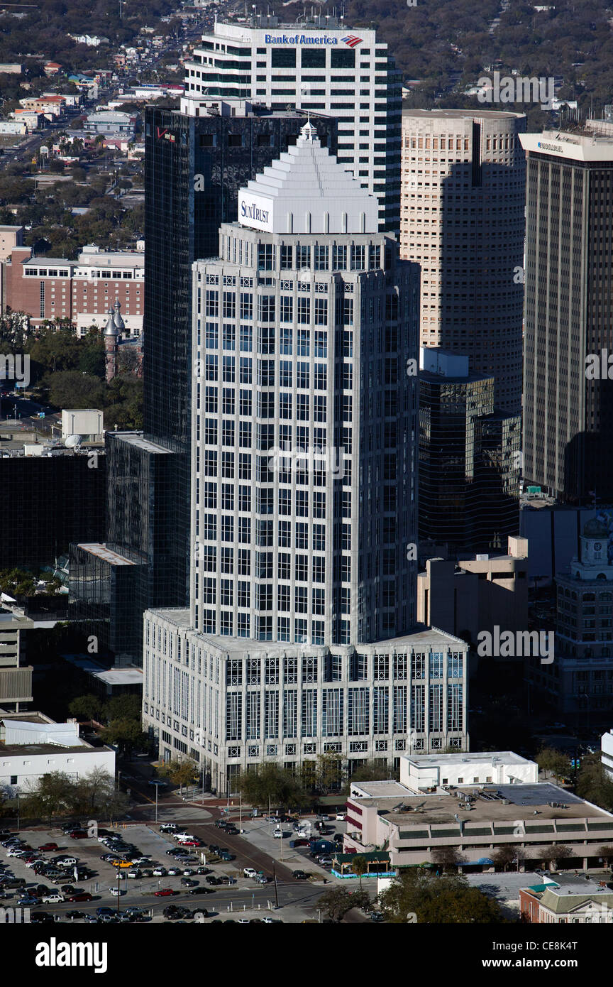 Photographie aérienne Sun Trust Financial Center Tampa, Floride Banque D'Images