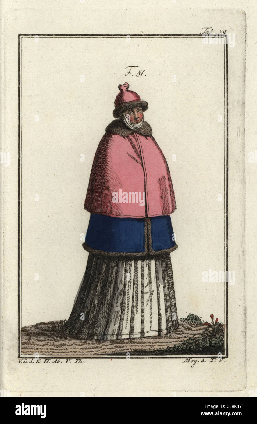 Femme de Bohême dans la mode du 16e siècle. Banque D'Images