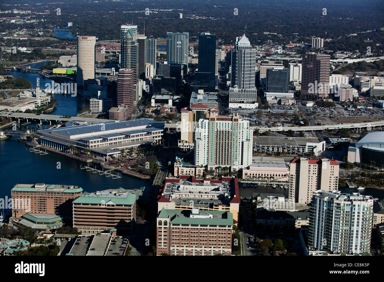 Photographie aérienne Tampa, Floride Banque D'Images