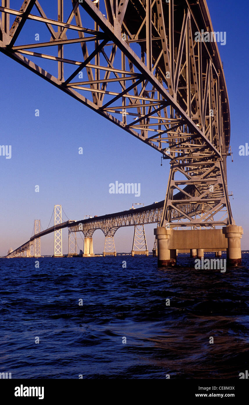 Pont de la baie de Chesapeake, au Maryland Banque D'Images