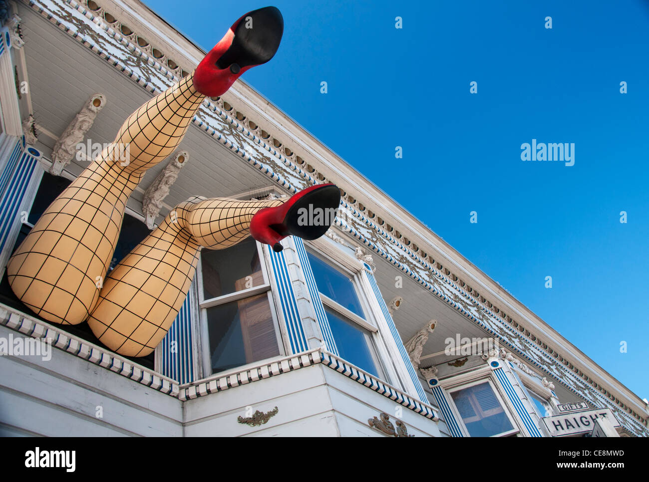 Coin de Haight Ashbury et rues, San Francisco, Californie Banque D'Images