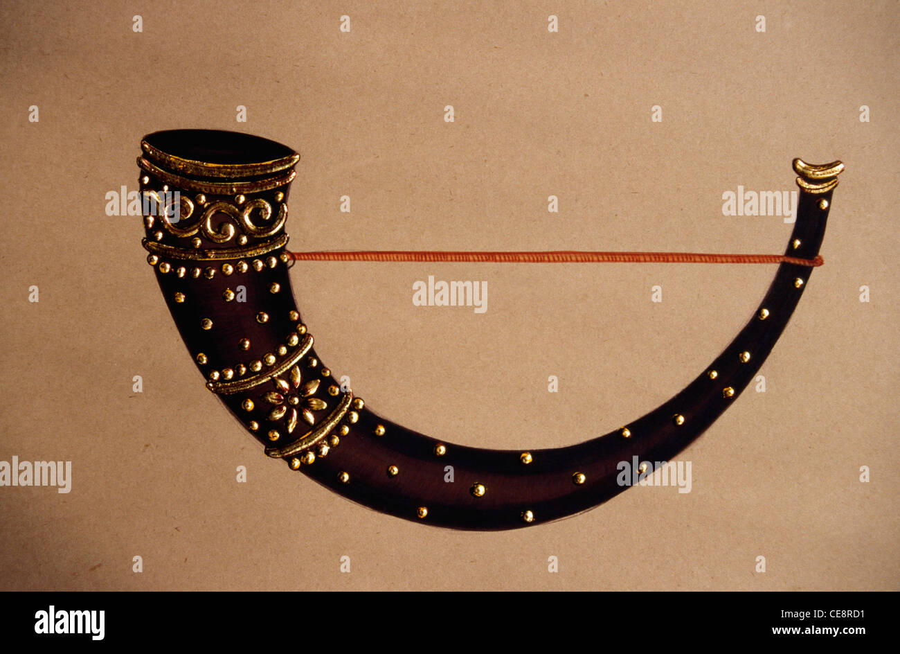 Trompette indienne , Turhi , peinture miniature de l'instrument de musique  classique indien à vent , rajasthan , inde , asie Photo Stock - Alamy