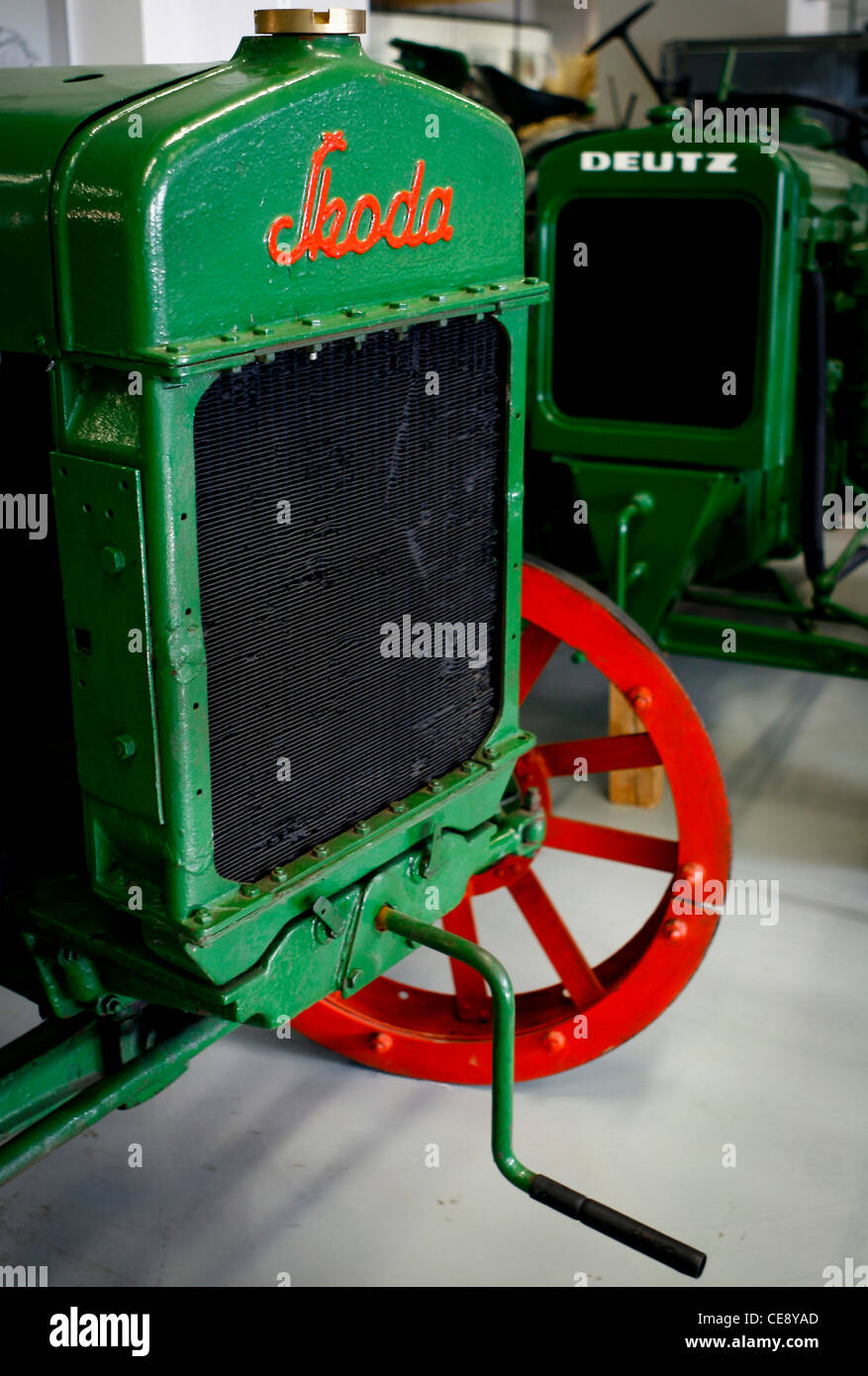 Prague, Musée national de l'Agriculture (NZM), tracteur Å koda, signe (CTK Photo/Marketa Hofmanova) Banque D'Images