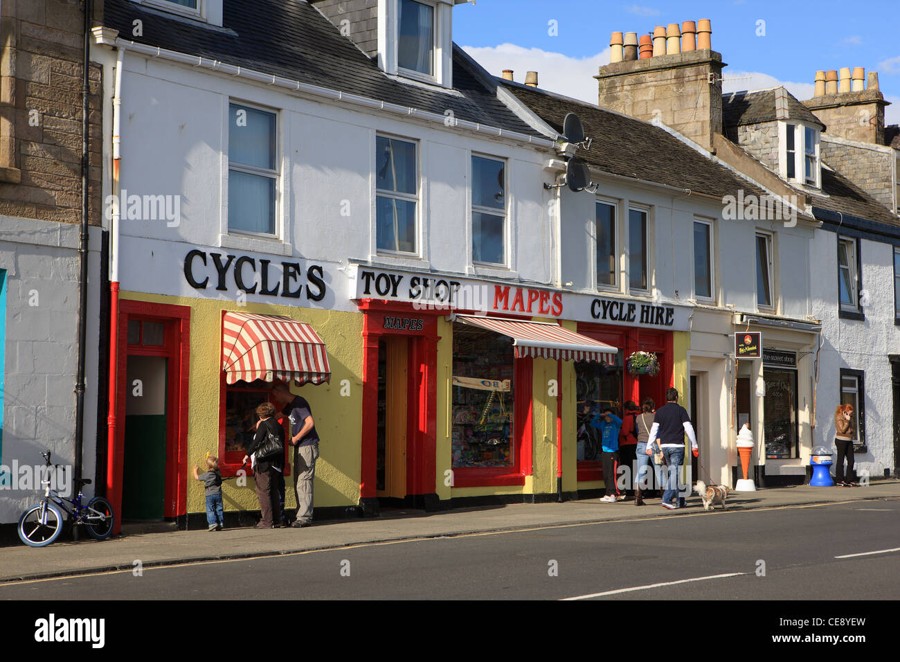 Location de vélo boutique dans Millport sur l'île de (Cumbrae) dans Ayrshire en Écosse Banque D'Images