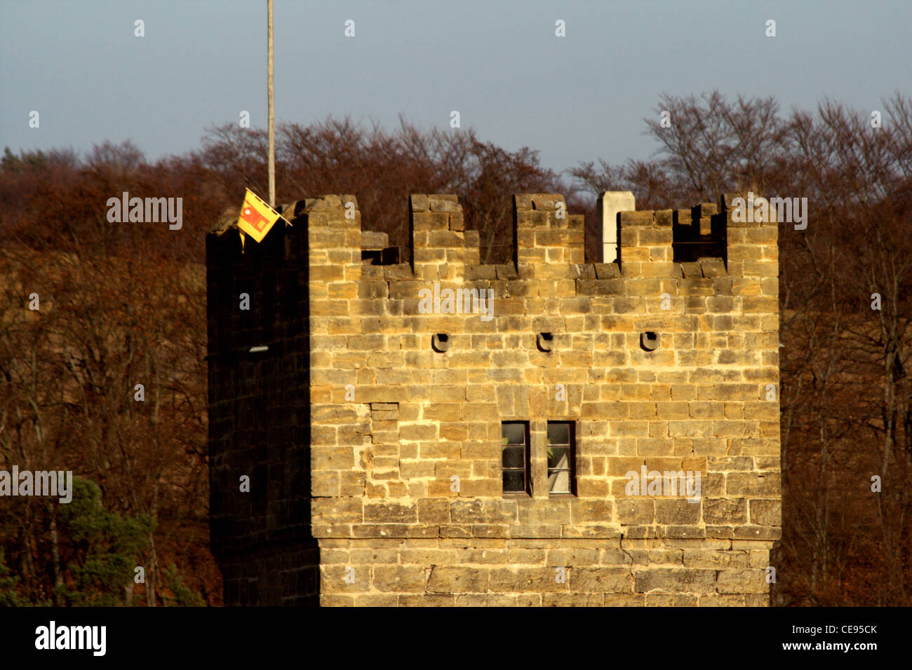 Ruines du château, dans le Nord de la Tchèquie Helfenburk Banque D'Images