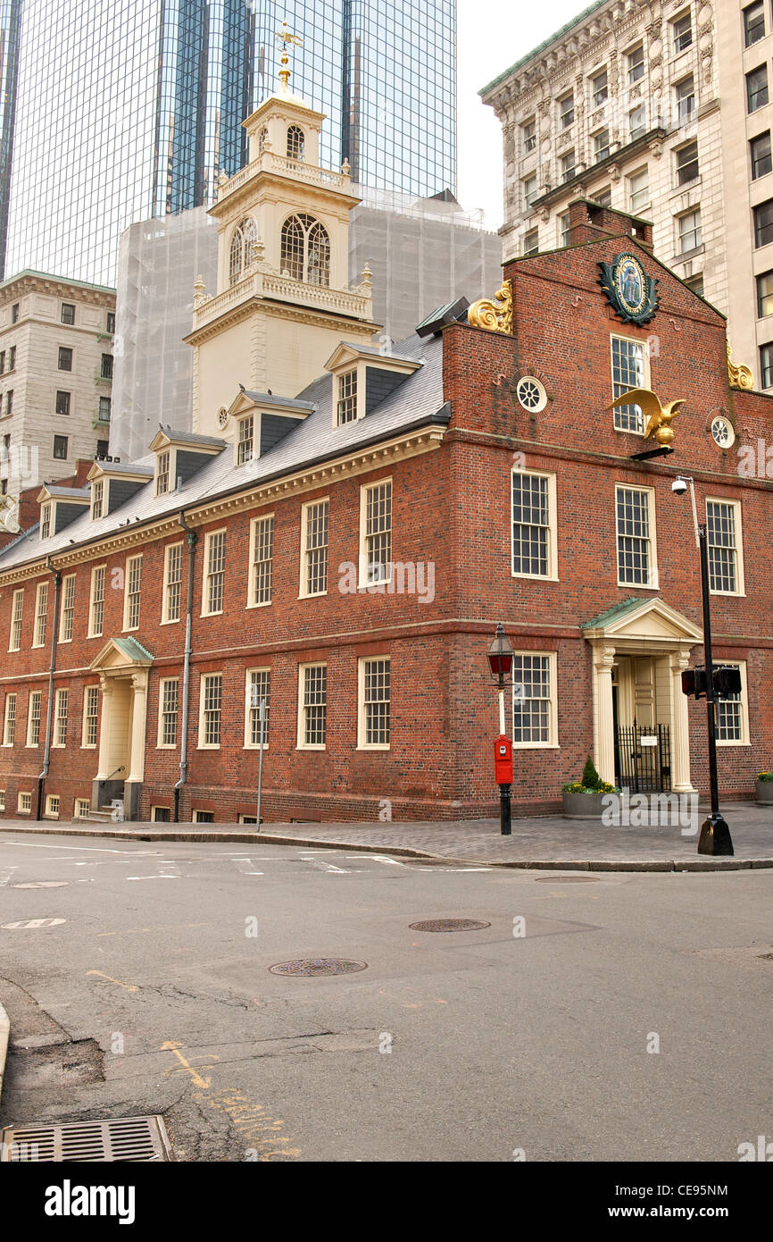 Old State House à Boston, Massachusetts, États-Unis. Banque D'Images