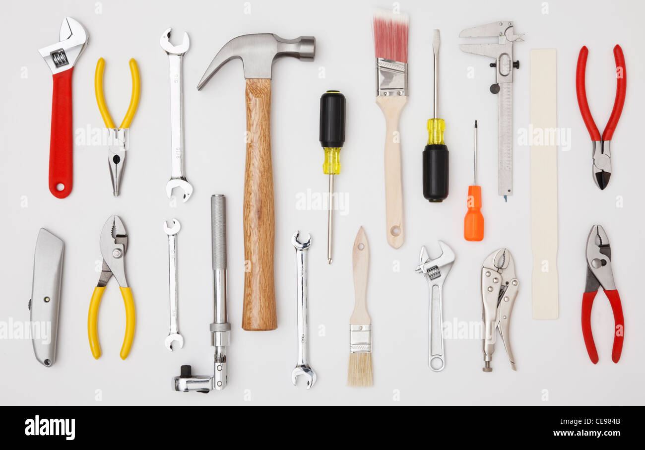 Portrait d'outils à main Banque D'Images