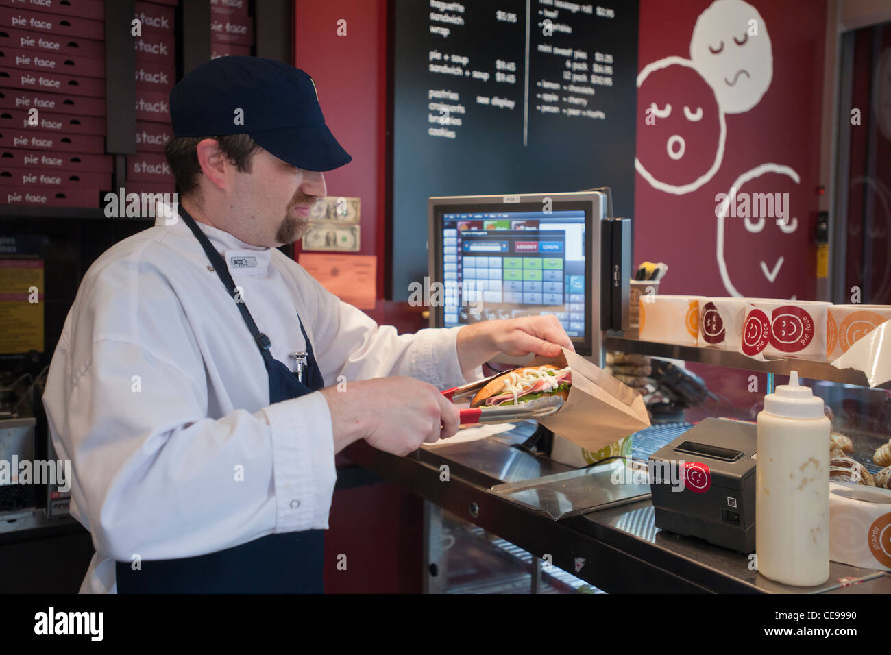 La chaîne de boulangerie australienne nouvellement ouvert, face à secteurs, à New York Banque D'Images