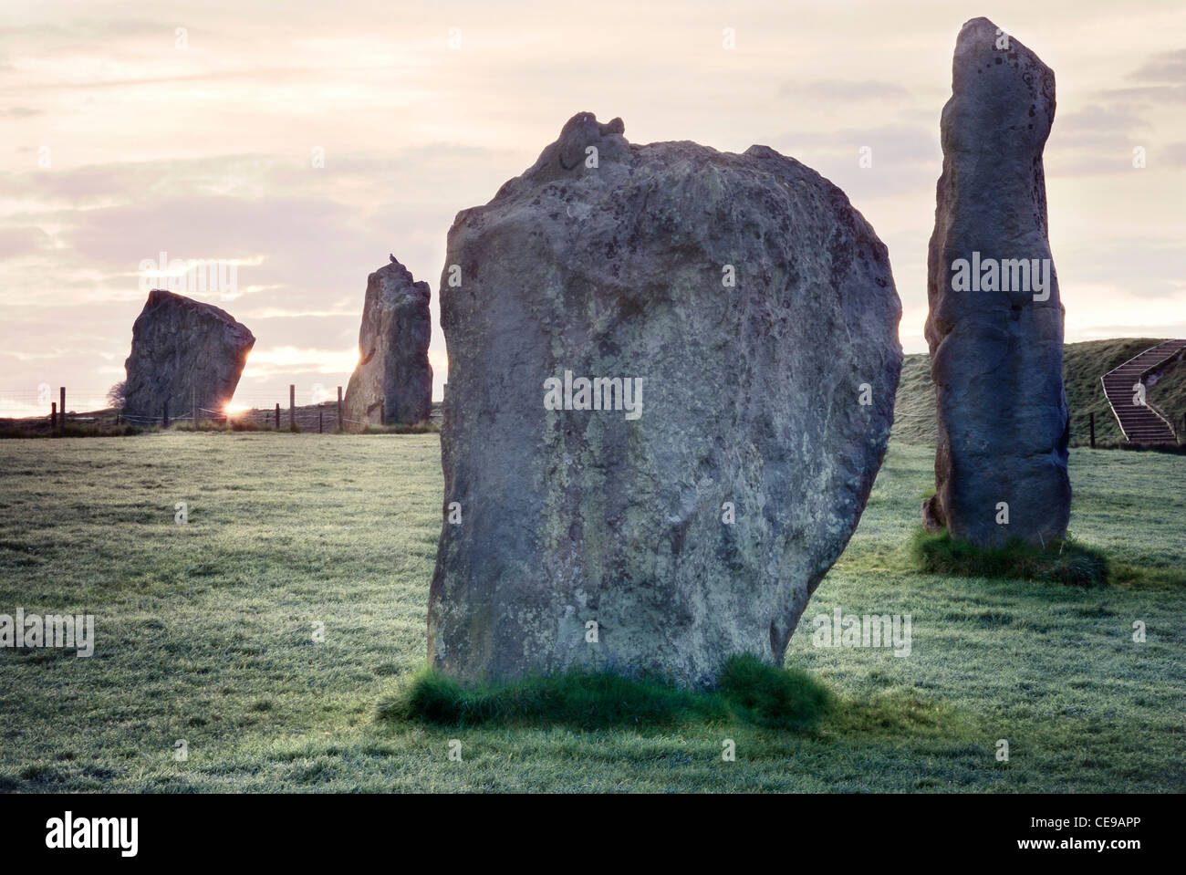 Cercles de pierres d'Avebury, Wiltshire, England, UK Banque D'Images