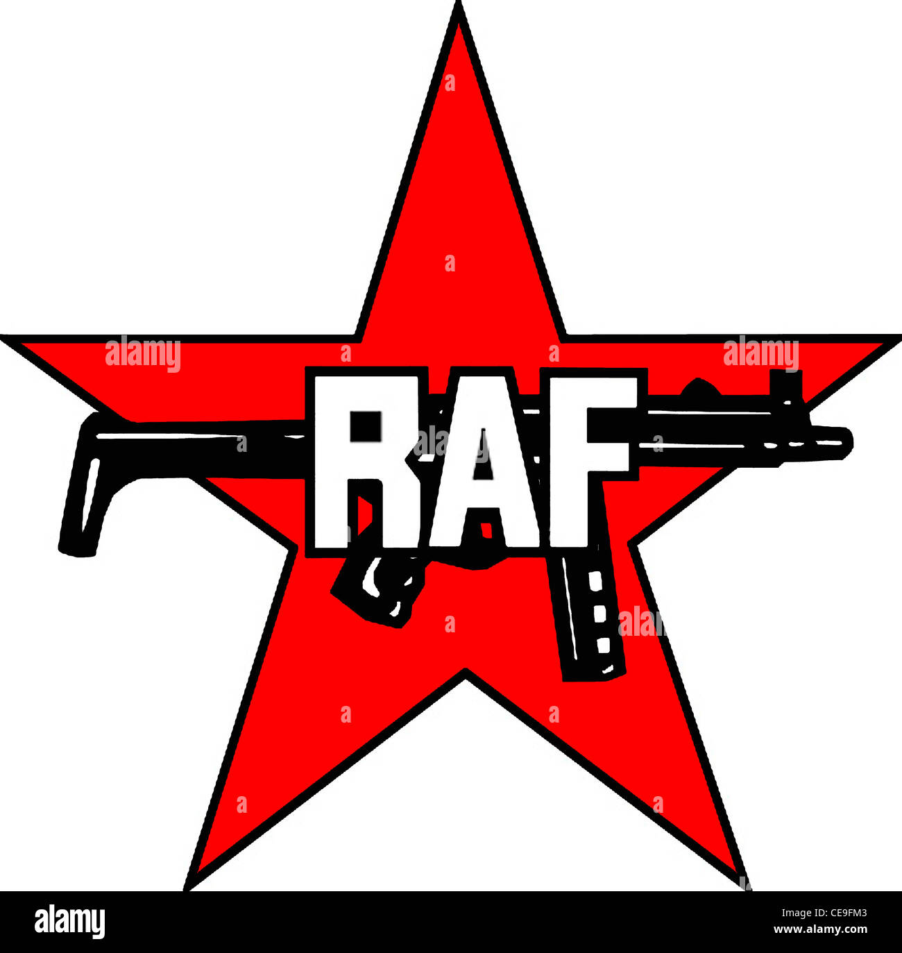 Logo de la Fraction Armée Rouge terroriste RAF. Banque D'Images