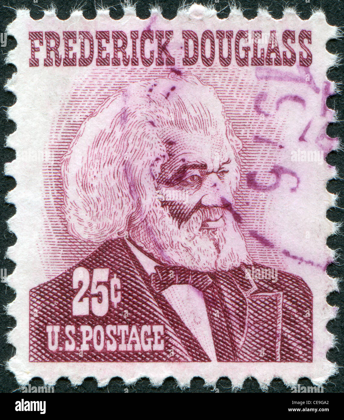 USA - circa 1967 : timbre imprimé aux Etats-Unis, montre Frederick Douglass, circa 1967 Banque D'Images