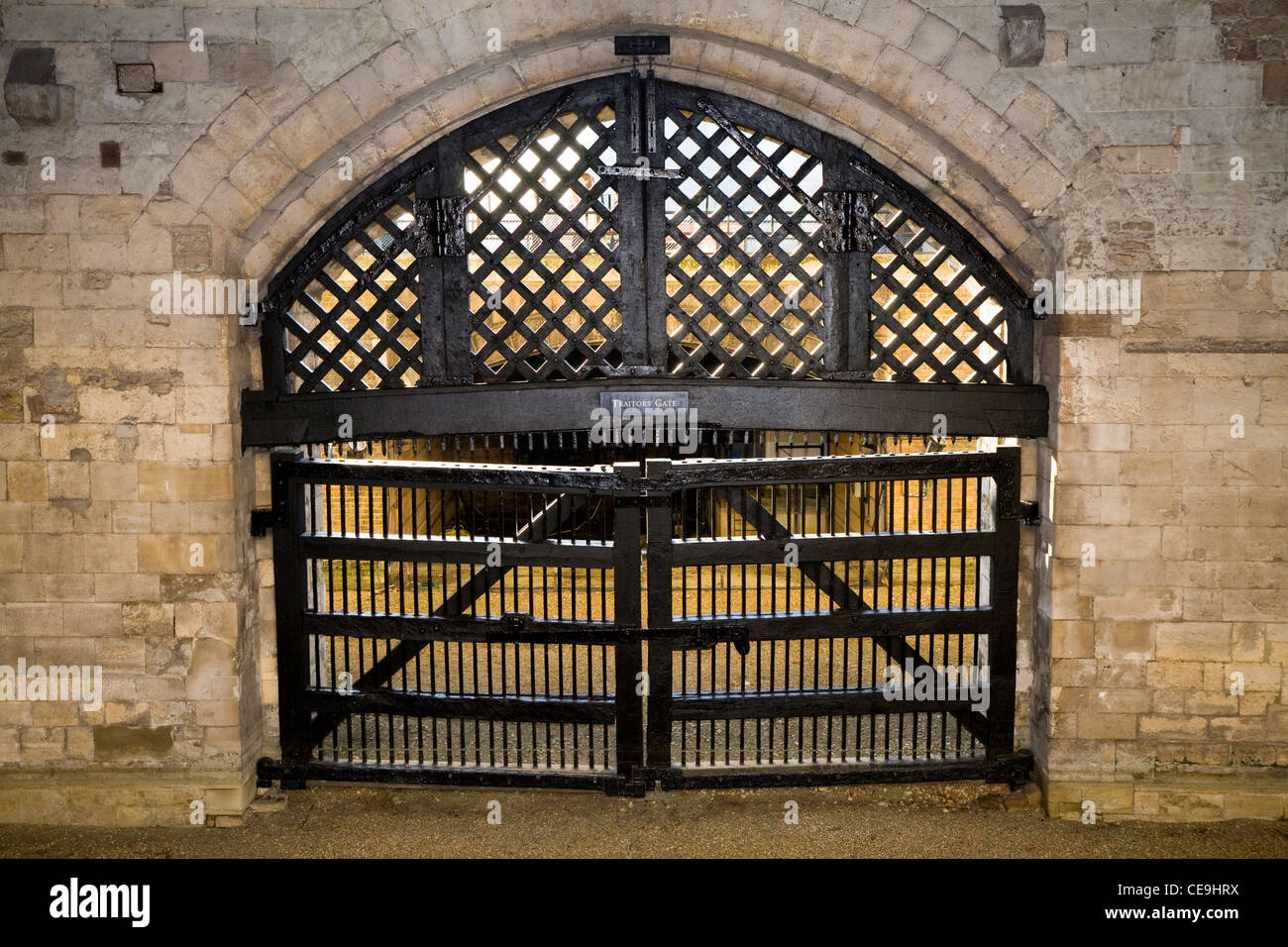 Le traître traître / la porte d'entrée (partie de la tour Saint Thomas) à la Tour de Londres, à Londres. UK. Banque D'Images