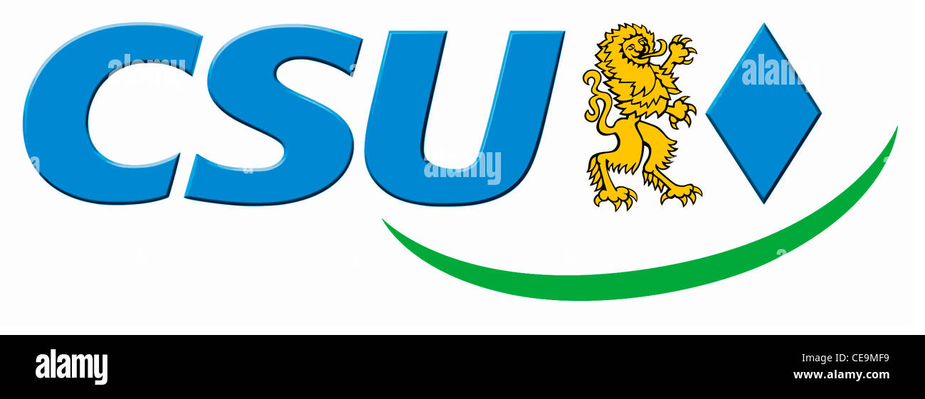 Logo du parti CSU bavaroise. Banque D'Images