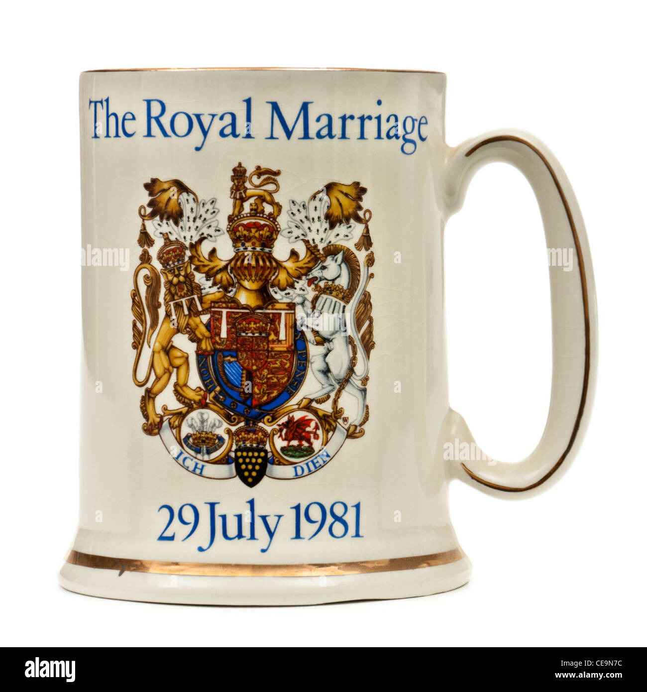 Tankard Woodamp; Sons Commémorant 1981 Du Par Le Mariage Vintage MpGqSVUz