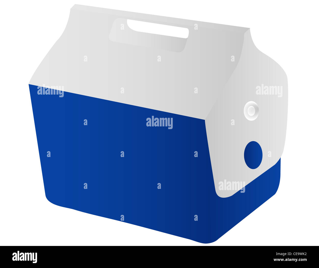 Un refroidisseur voyage isolated on White Banque D'Images