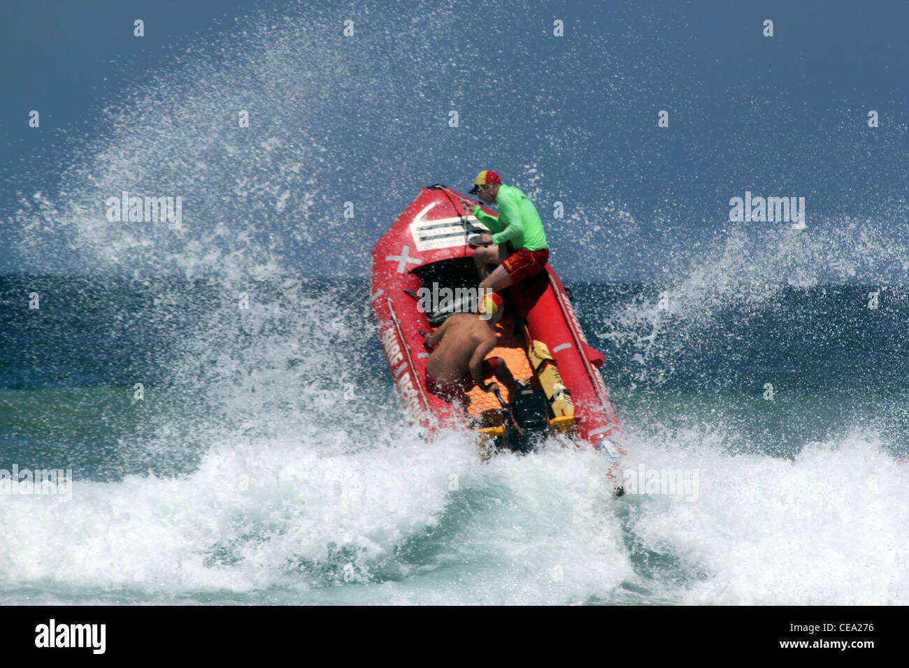 Bateau de sauvetage sur la plage de Bondi à Sydney, Australie Banque D'Images