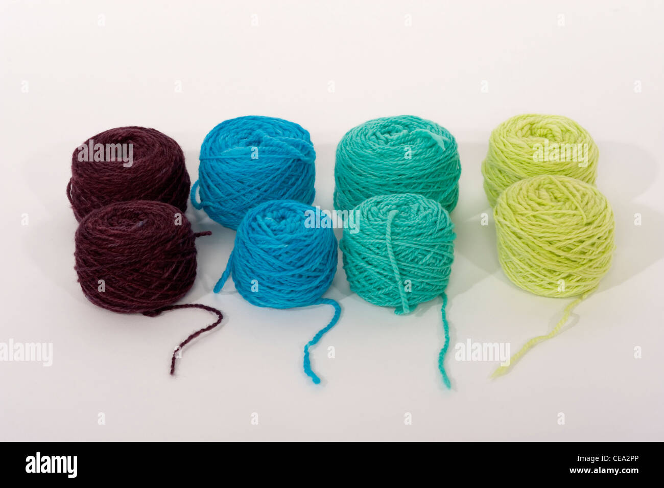 Hand Dyed accueil fil de laine filée Banque D'Images