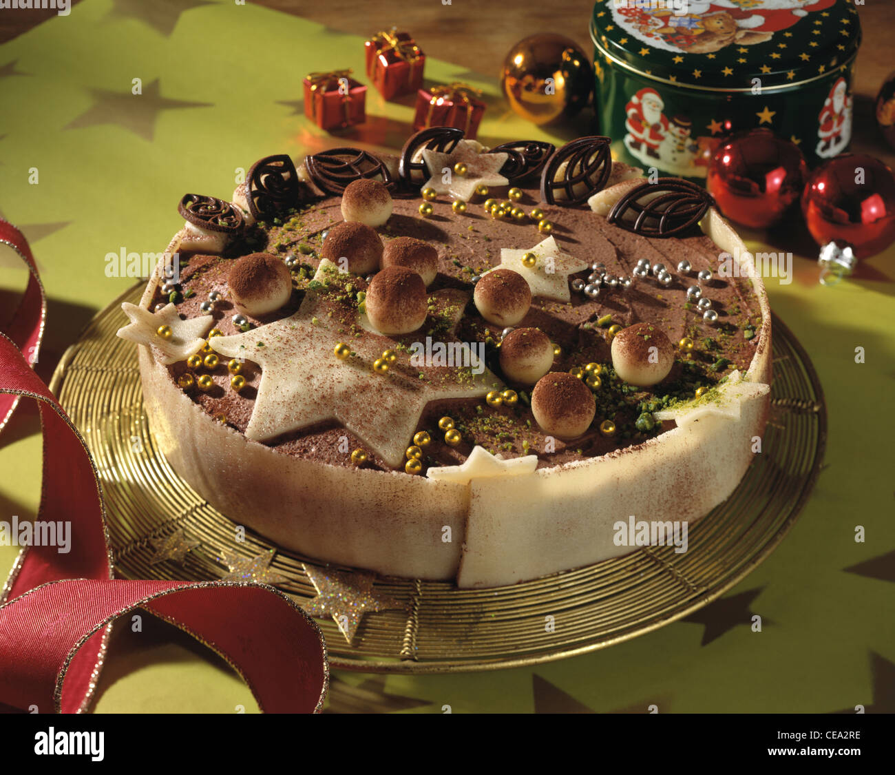Creme Au Chocolat Orange Cake A La Pate D Amande Balls Photo Stock Alamy