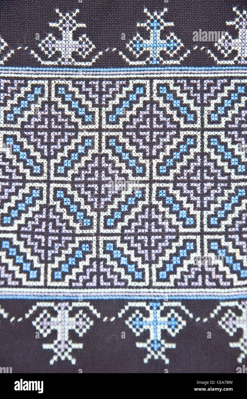 Tissu en soie thaïlandaise texture background Banque D'Images