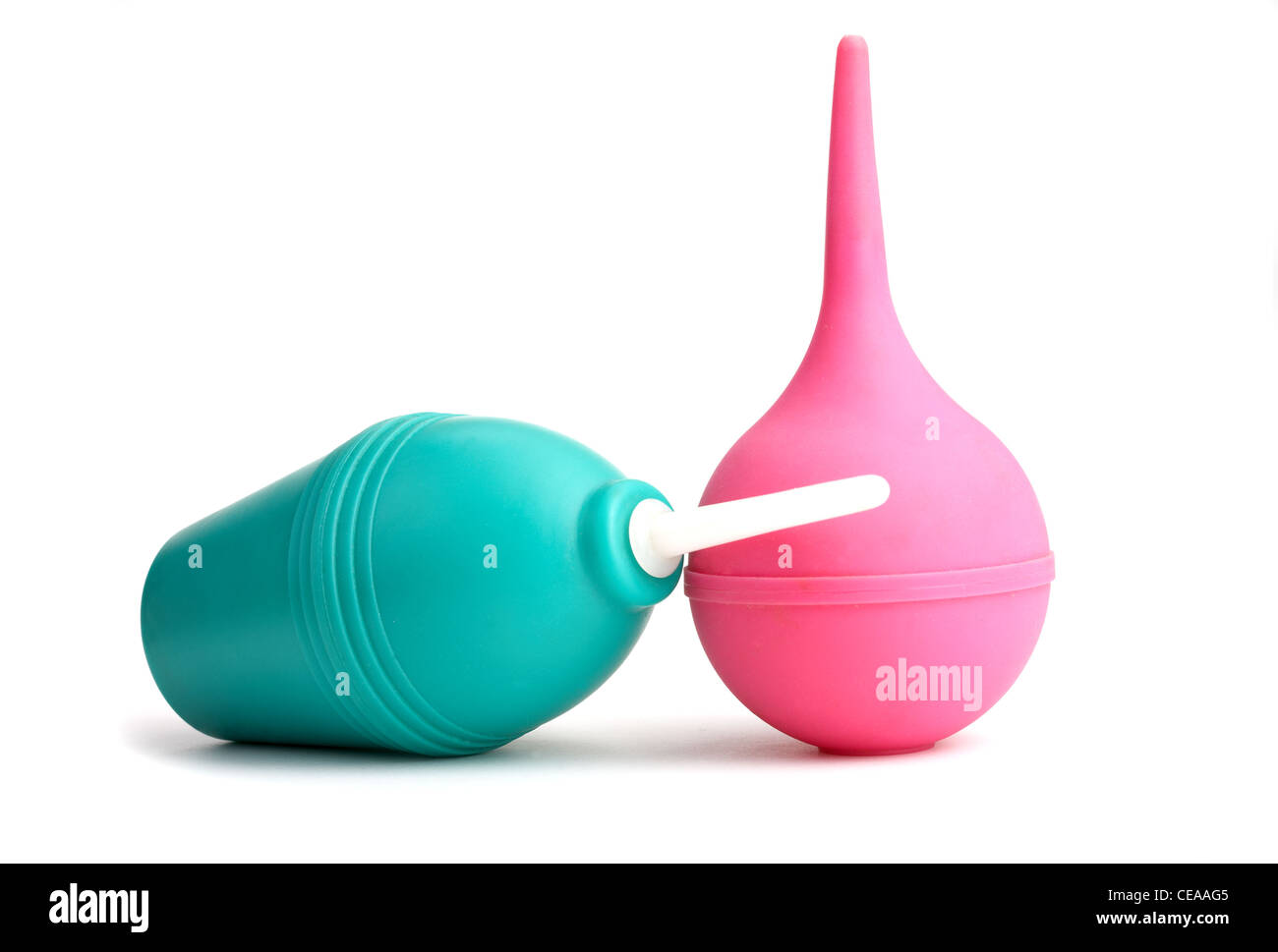 L'ampoule du côlon pour les procédures sur un fond blanc Banque D'Images