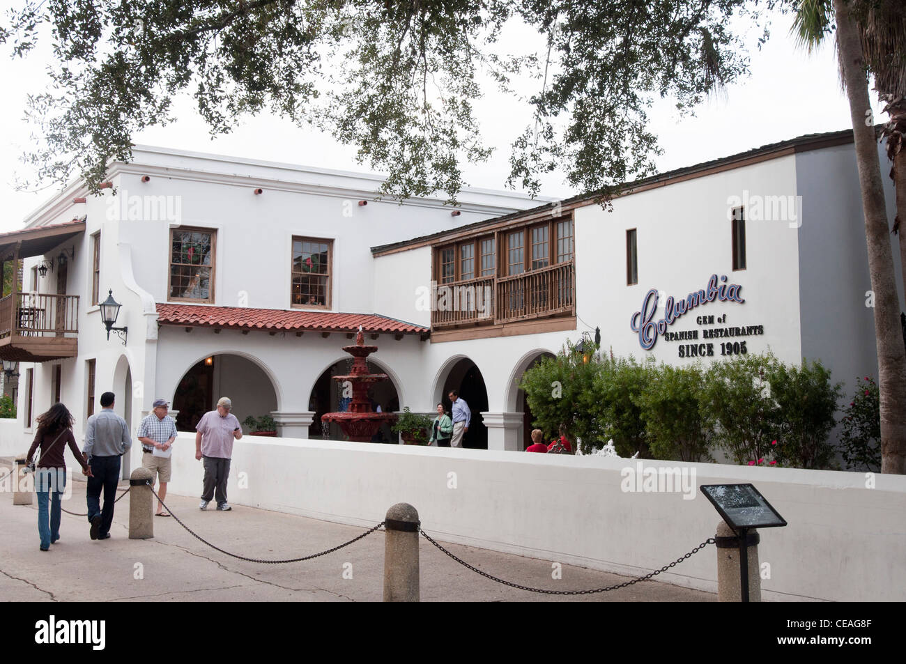 Colombie-britannique restaurant espagnol, St George Street, St Augustine, Florida, United States, USA, Amérique du Nord Banque D'Images