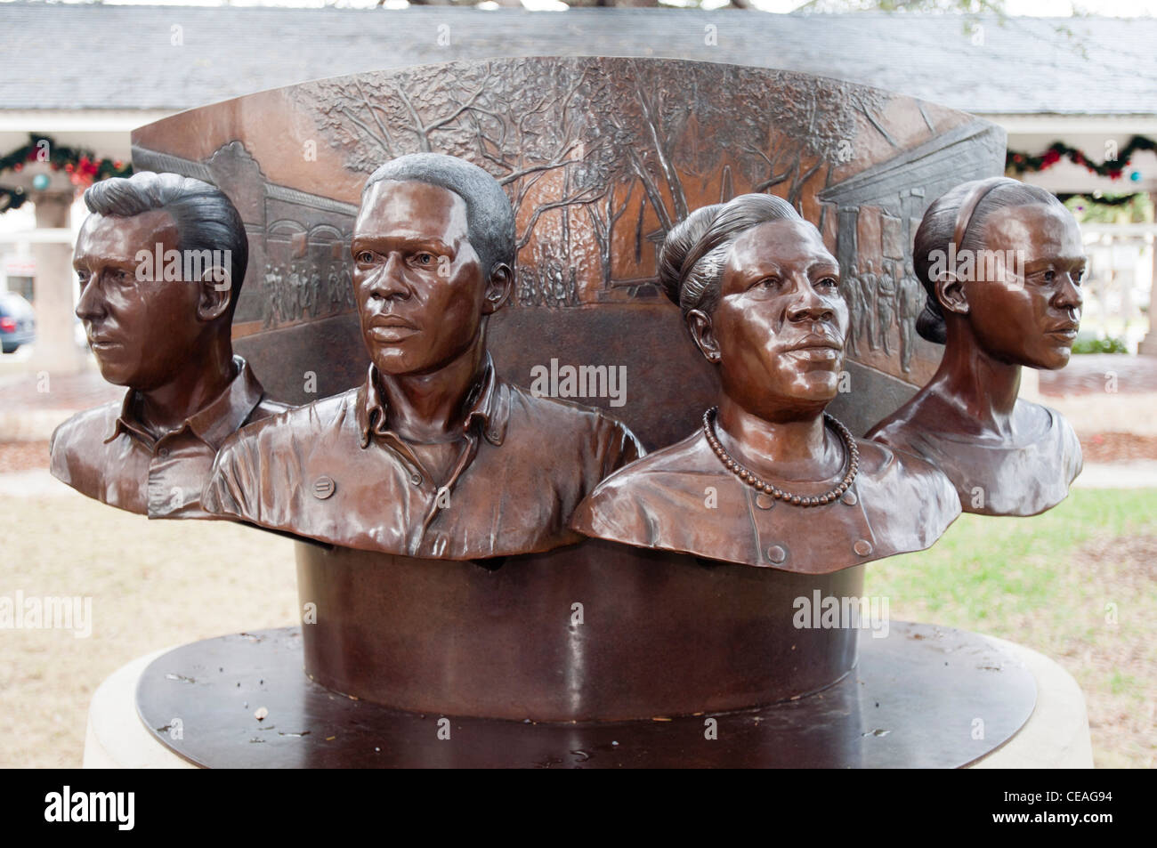 Saint Augustin, 1960 soldats de Pied Droit Civil monument Cathédrale de mouvement, Place, Plaza, St Augustine, Floride Banque D'Images