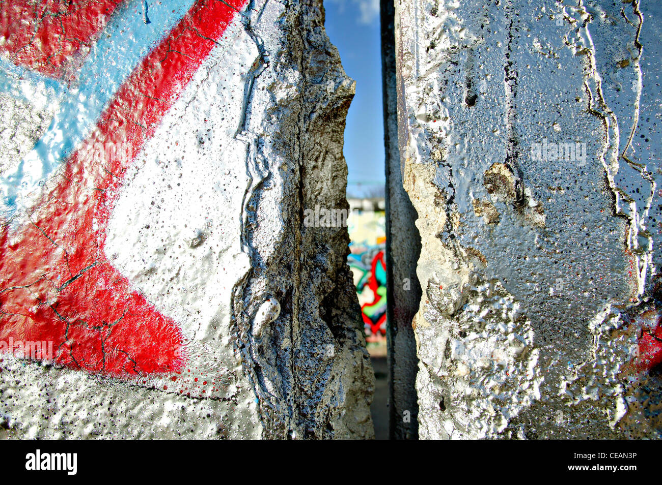 Détail du mur de Berlin, à l'intermédiaire de Banque D'Images