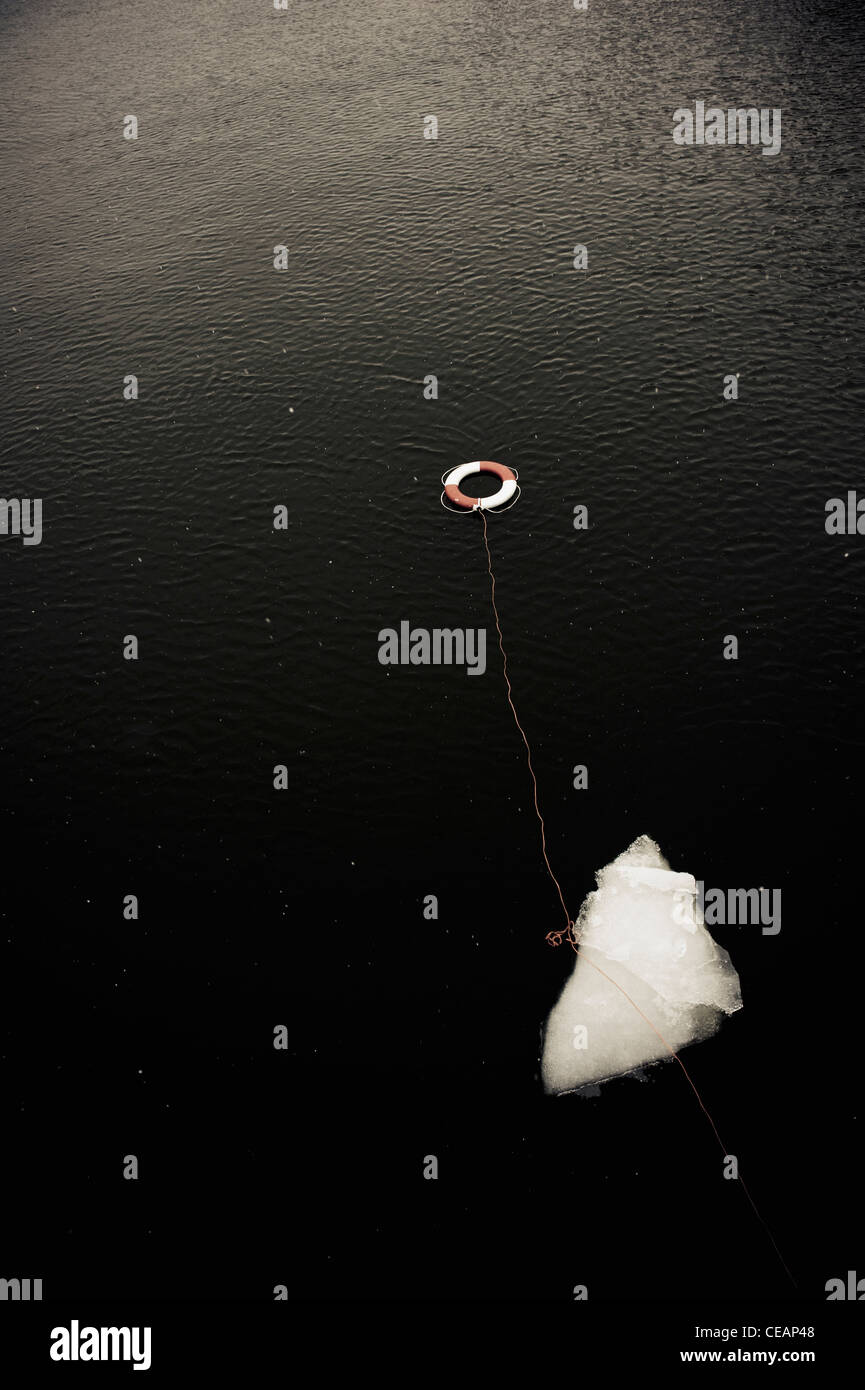 Life Preserver et Ice Cap Banque D'Images