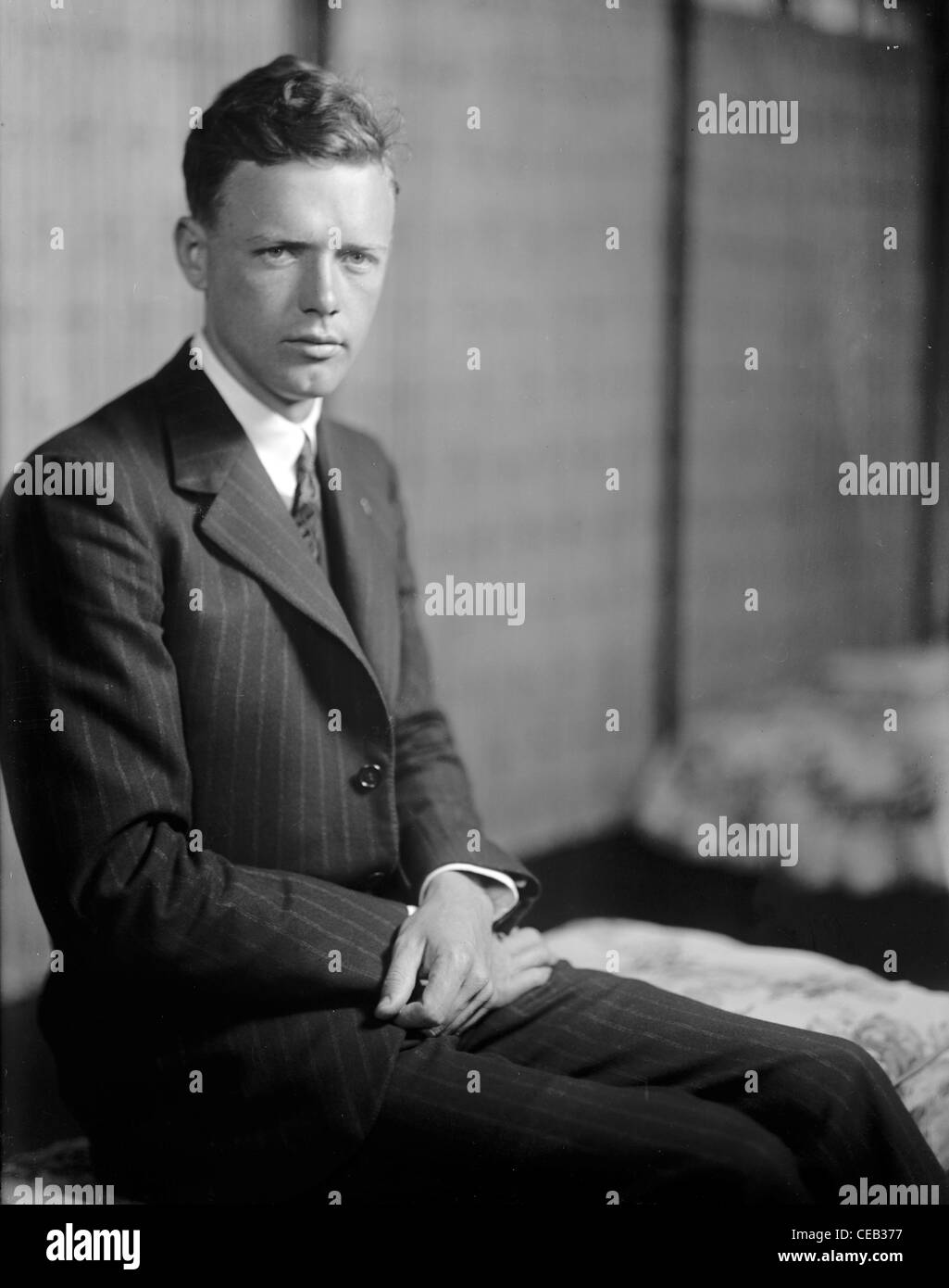 Charles Augustus Lindbergh était un aviateur américain, auteur, inventeur, explorateur, et un activiste social. Banque D'Images