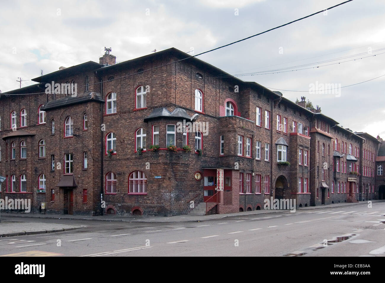 Nikiszowiec (Nikischschacht), Katowice, Pologne - architecture du début du xxe siècle Banque D'Images