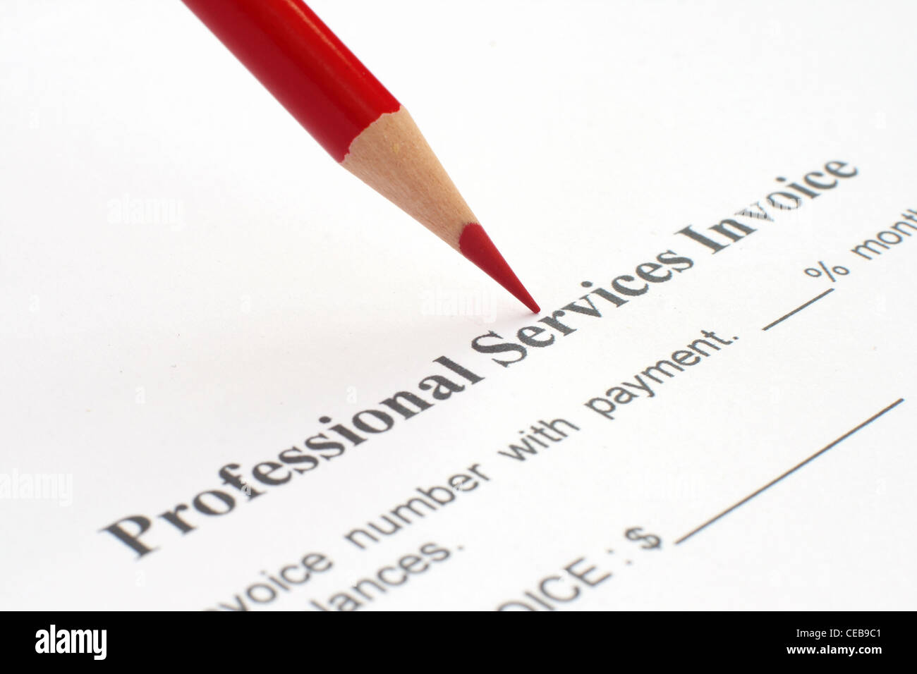 Facture service professionnel Banque D'Images