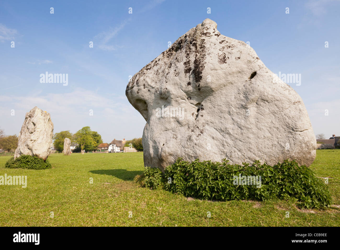 Menhirs, Avebury, Wiltshire Banque D'Images