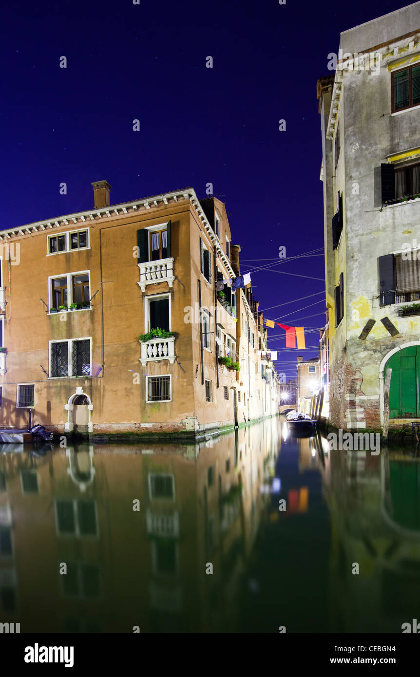 Maisons typiques de Venise, Cannaregio, Venise, Italie Banque D'Images